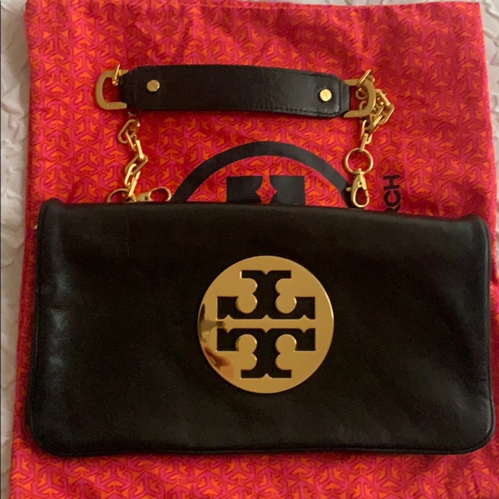 Tory Burch Reva Clutch with strap and dust bag